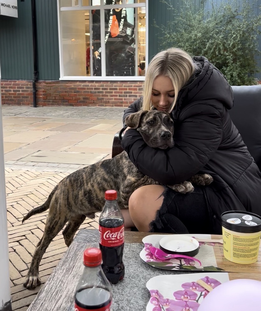 Cliente de Irema Curtó con su Perro de Presa Canario